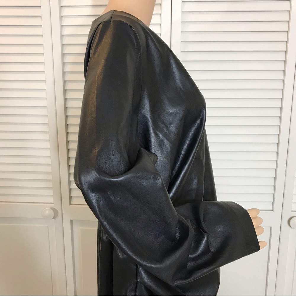 NWT Eloquii Faux Leather Dress With High Slit Size 18 - Picture 11 of 16